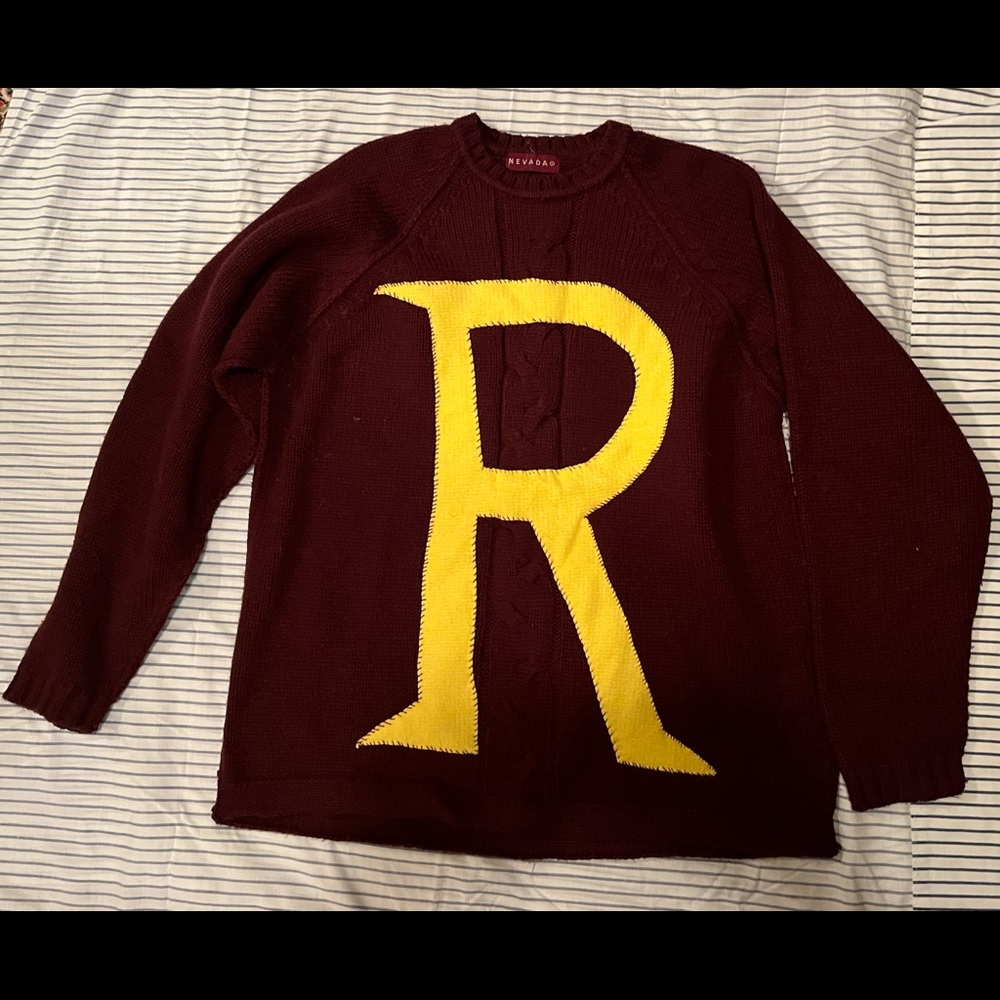 One of a Kind Ron Weasley Homemade Cosplay Letter R Sweater